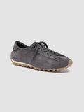 JARRED 001 - Blue Suede Low-Top Sneakers - thumb image 3,side view