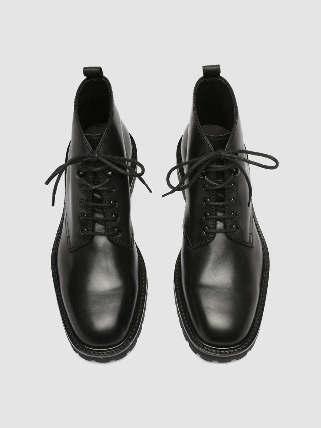 JOSS 001 - Black Leather Lace Up Boots men Officine Creative - 2