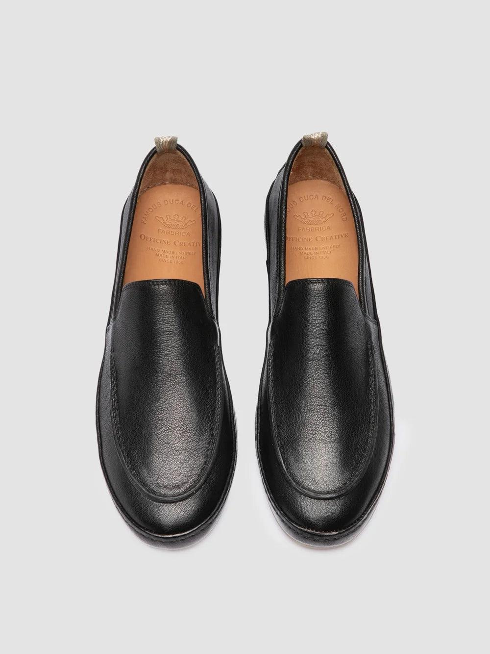 LINE 001 - Black Leather Penny Loafers - image 2,side view