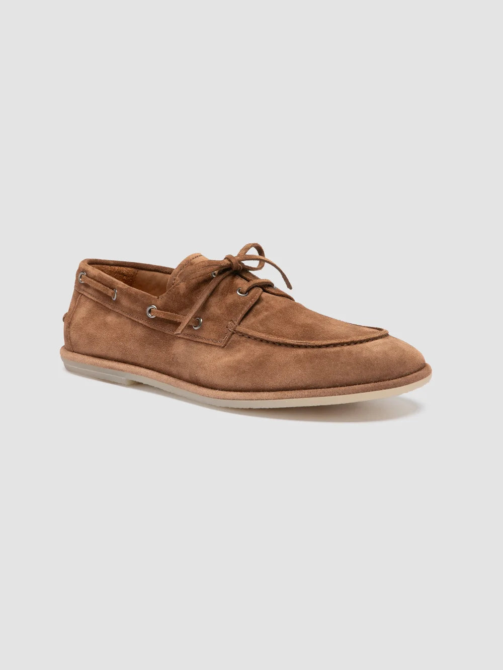 LOVE 001 - Brown Suede Boat Shoes - image 3,side view