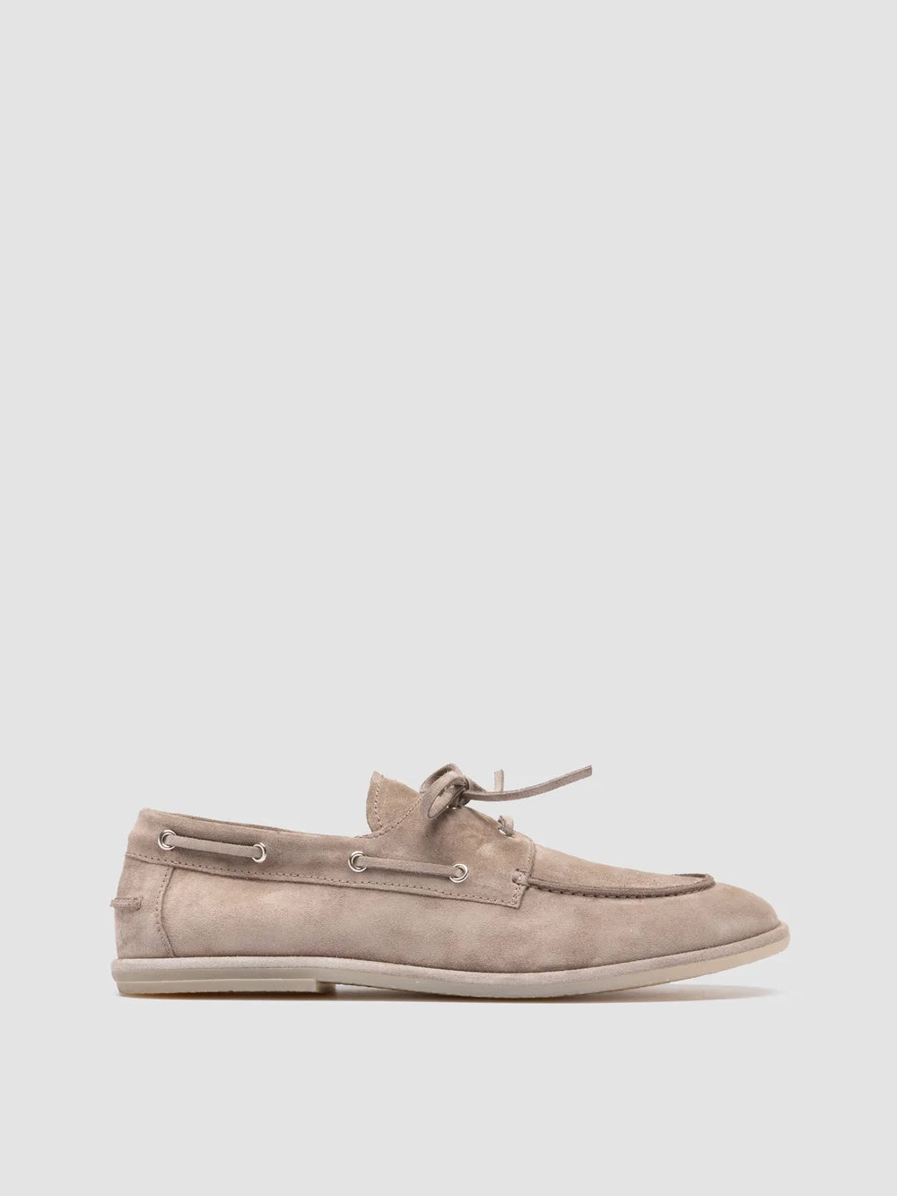 LOVE 001 - Taupe Suede Boat Shoes - image 1,side view