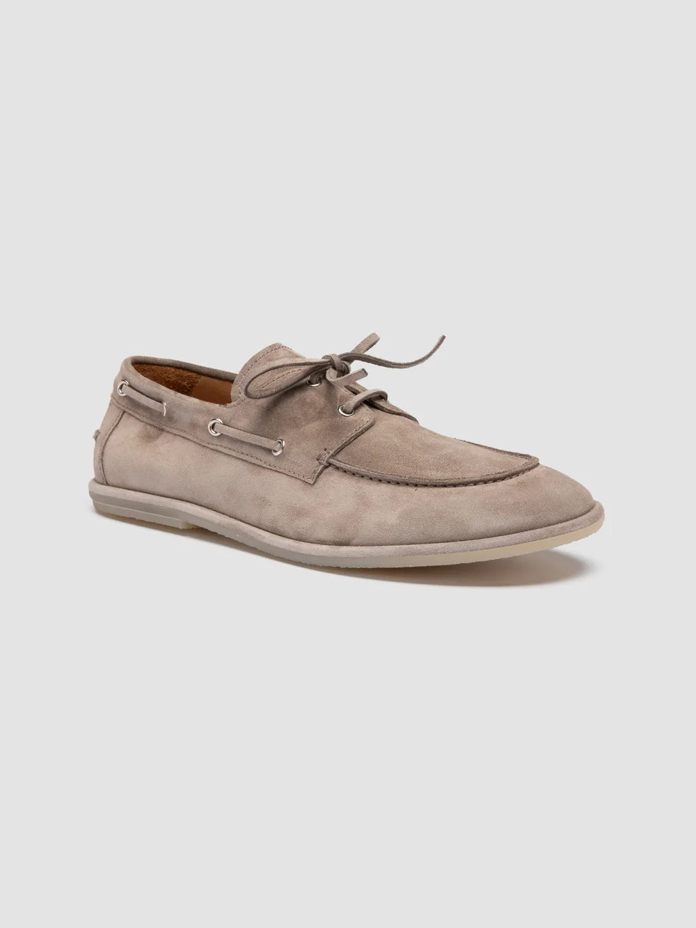 LOVE 001 - Taupe Suede Boat Shoes - image 3,side view