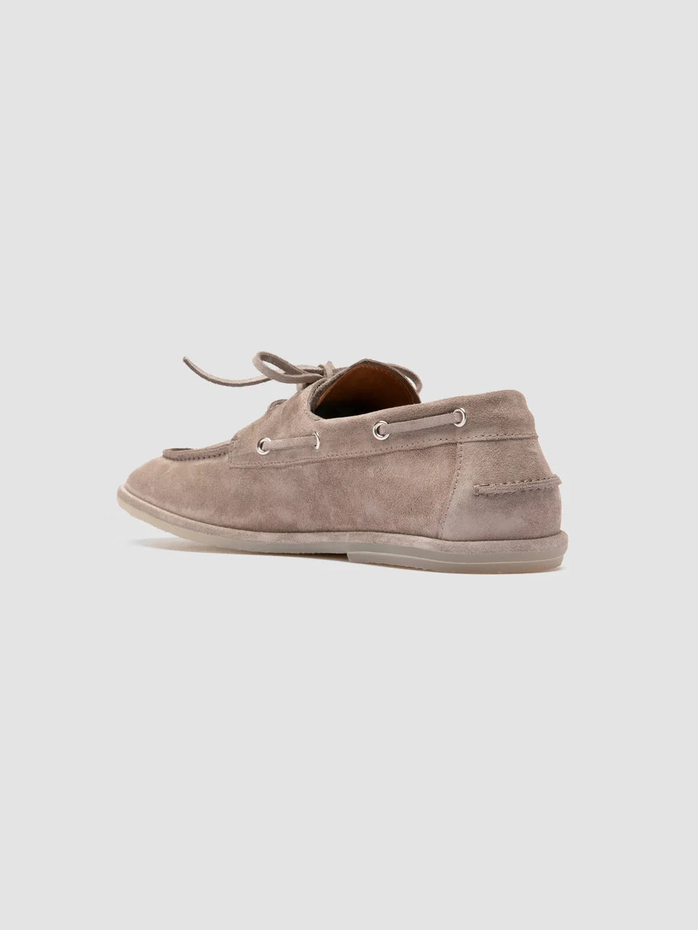 LOVE 001 - Taupe Suede Boat Shoes - image 4,side view