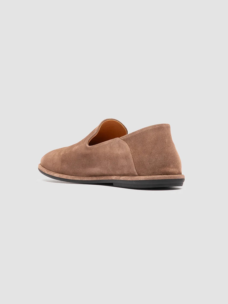 Men's Taupe Suede Penny Loafers: MIENNE 001 Officine Creative - 4