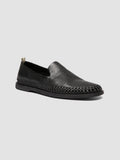 MILES 002 - Black Leather Loafers - thumb image 3,side view