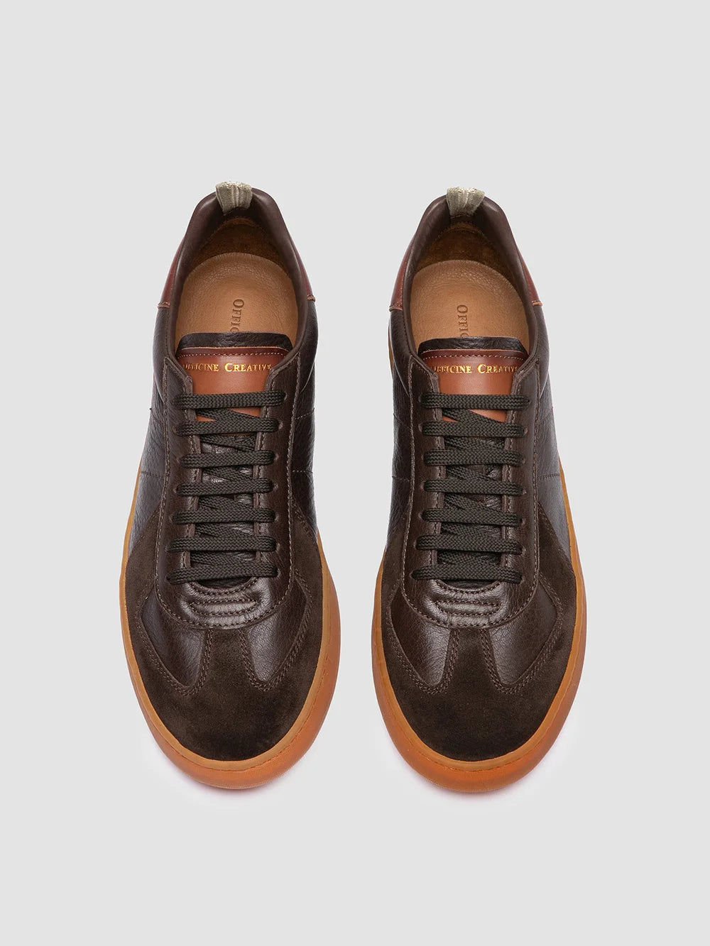 MILITIA 001 - Brown Leather Sneakers - image 2,side view