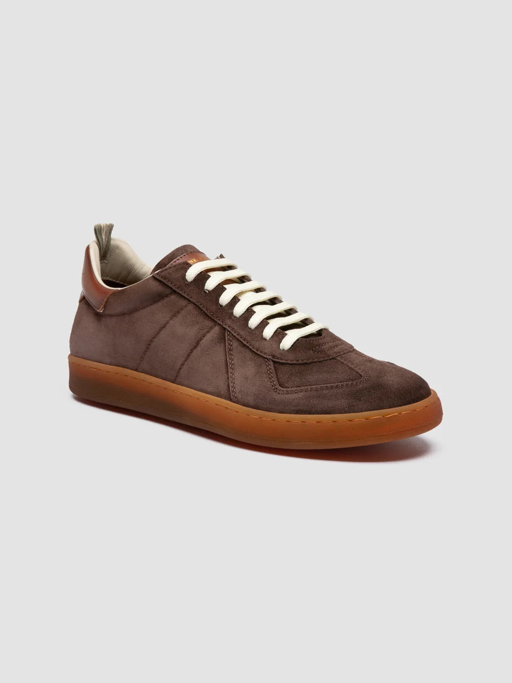 MILITIA 002 - Brown Suede and Leather Sneakers - image 3,side view