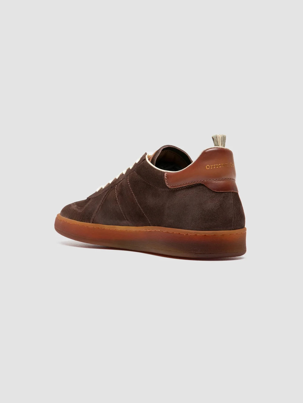 MILITIA 002 - Brown Suede and Leather Sneakers - image 4,side view