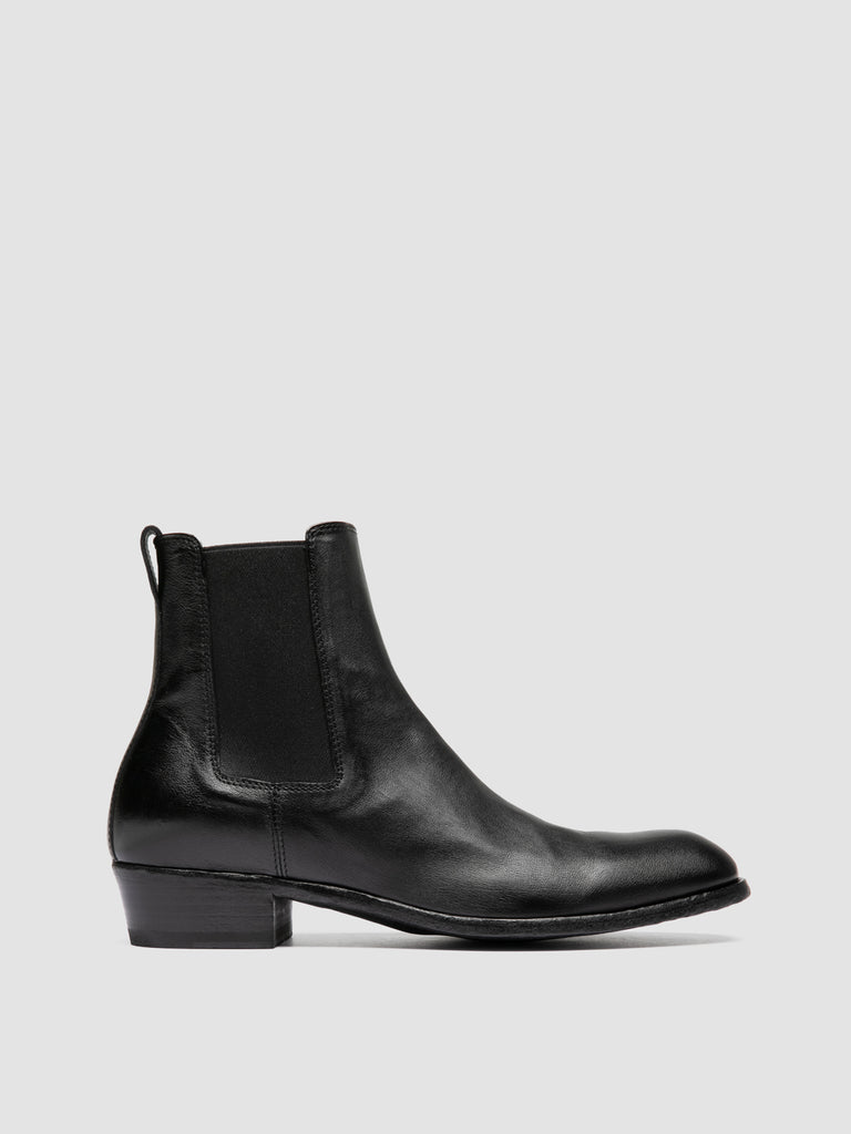 MONEGAL 001 - Black Leather Chelsea Boots