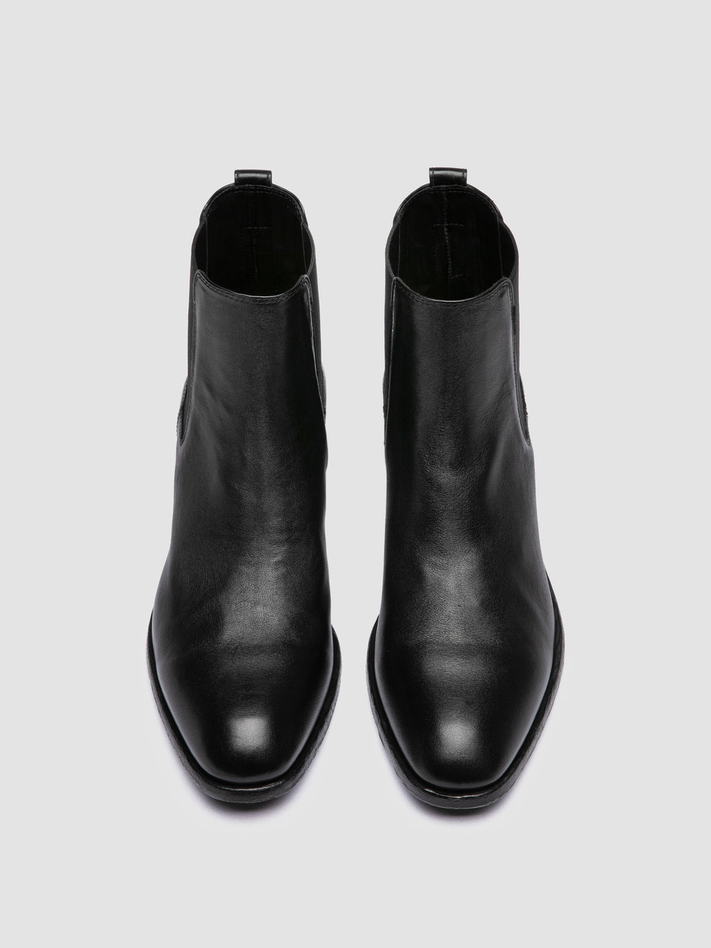 MONEGAL 001 - Black Leather Chelsea Boots - image 2,side view