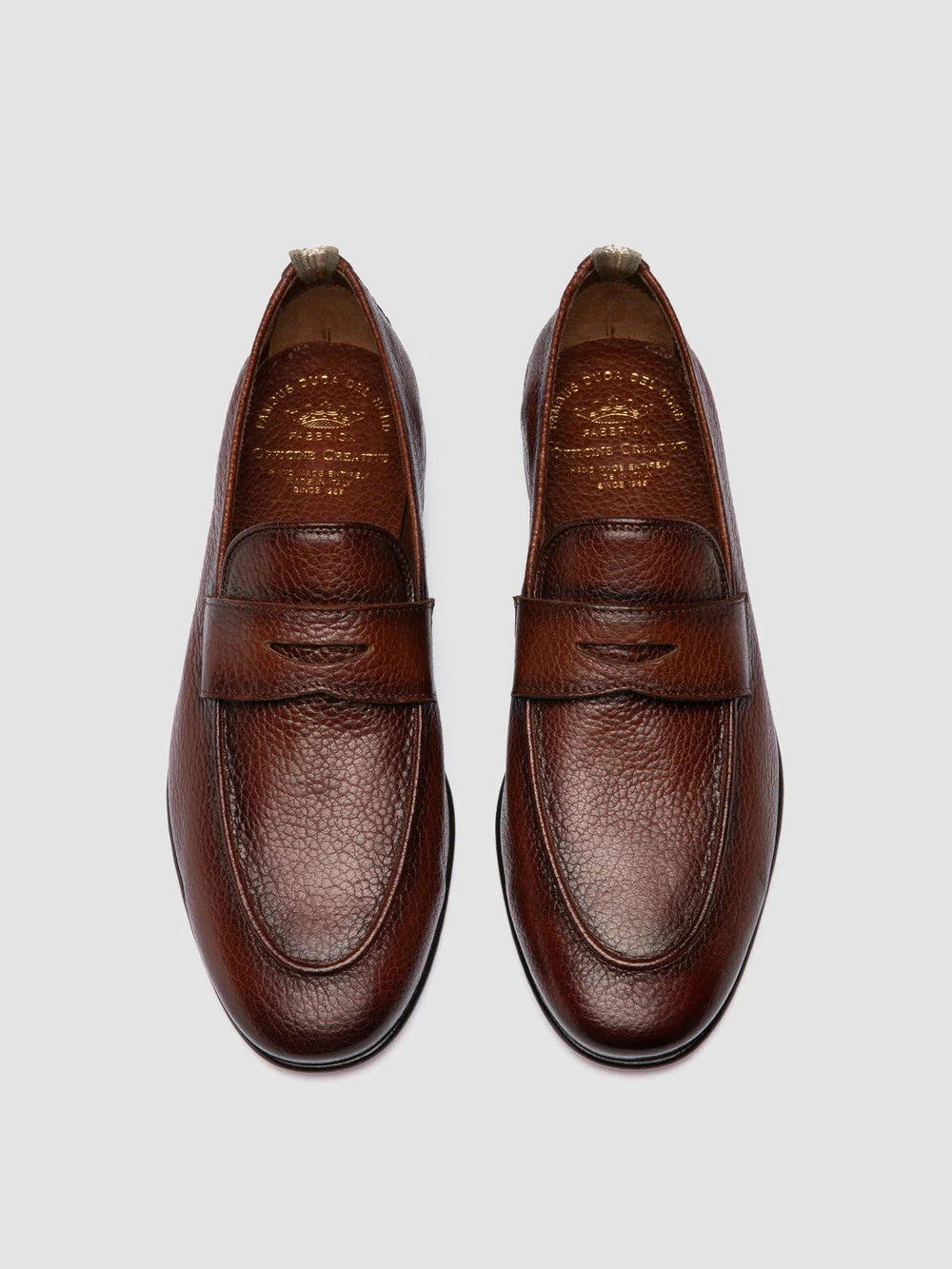 OLIVER 010 - Brown Leather Penny Loafers - image 2,side view