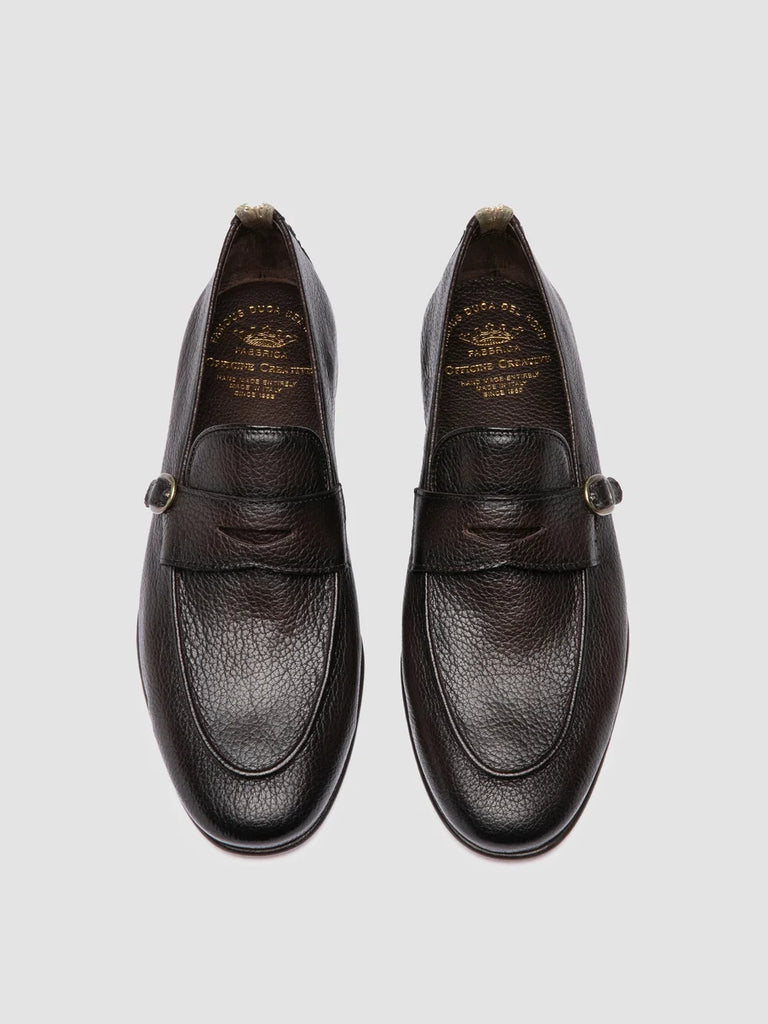 OLIVER 011 - Brown Leather Penny Loafers-hover
