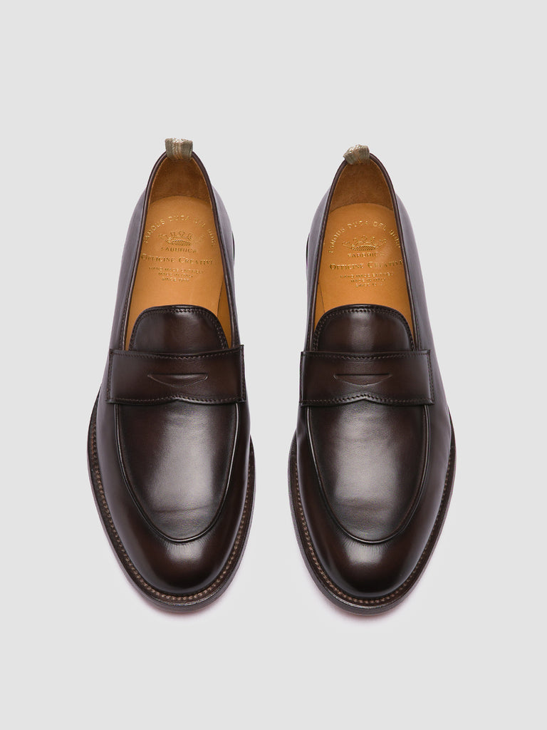 OPERA 001 - Dark Brown Leather Penny Loafers