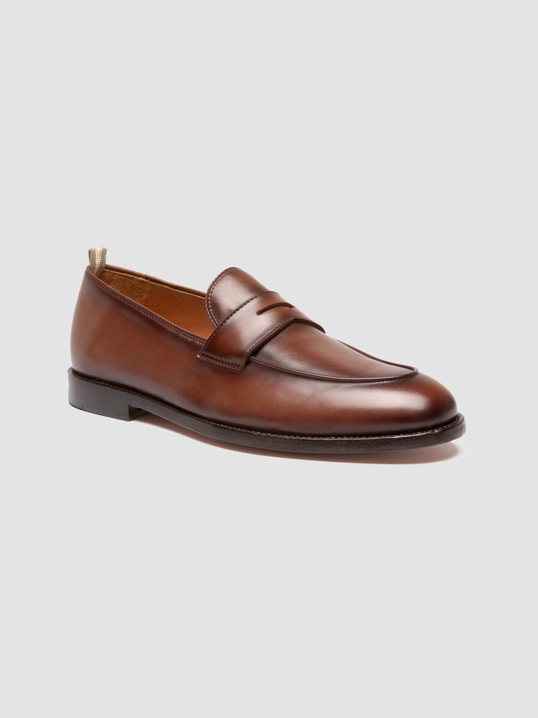 OPERA 001 - Brown Leather Penny Loafers