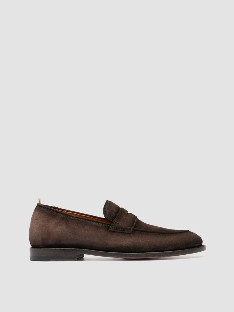 OPERA 001 - Brown Suede Penny Loafers