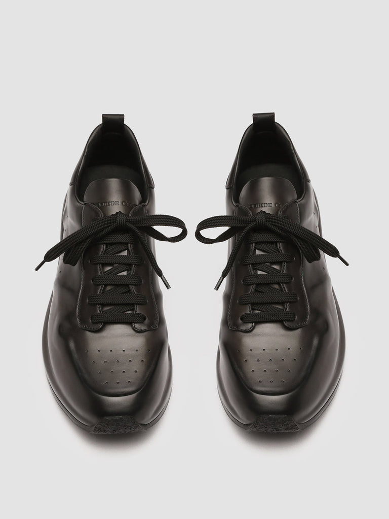 RACE LUX 003 Piombo - Grey Airbrushed Leather Sneakers