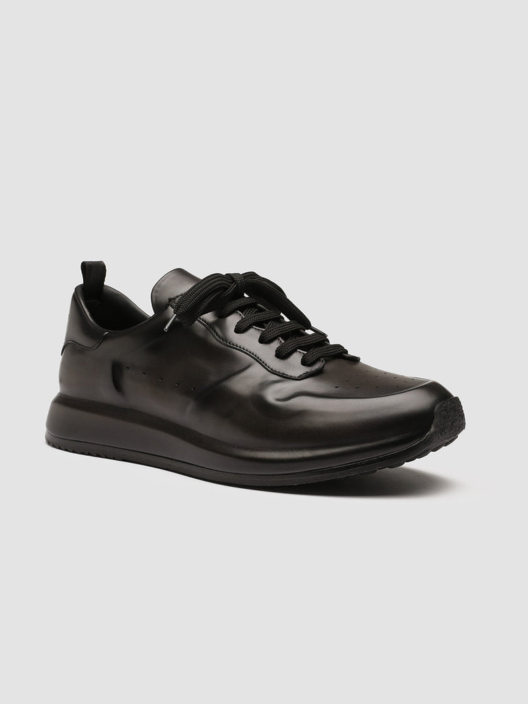 RACE LUX 003 Piombo - Grey Airbrushed Leather Sneakers