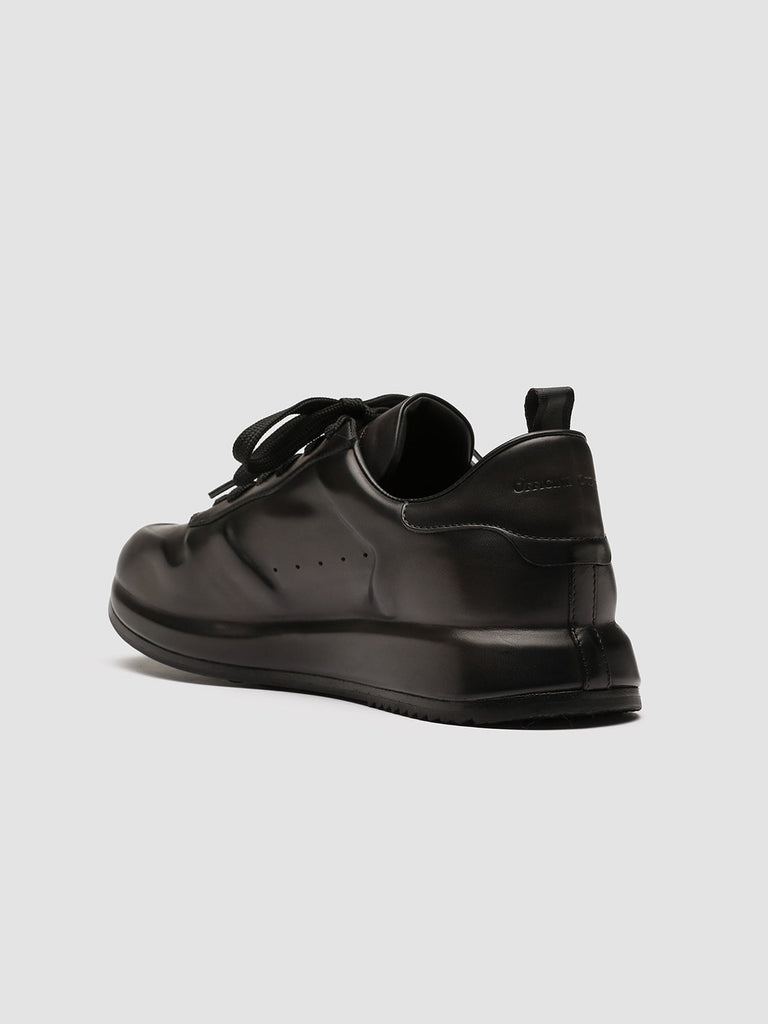 RACE LUX 003 Piombo - Grey Airbrushed Leather Sneakers