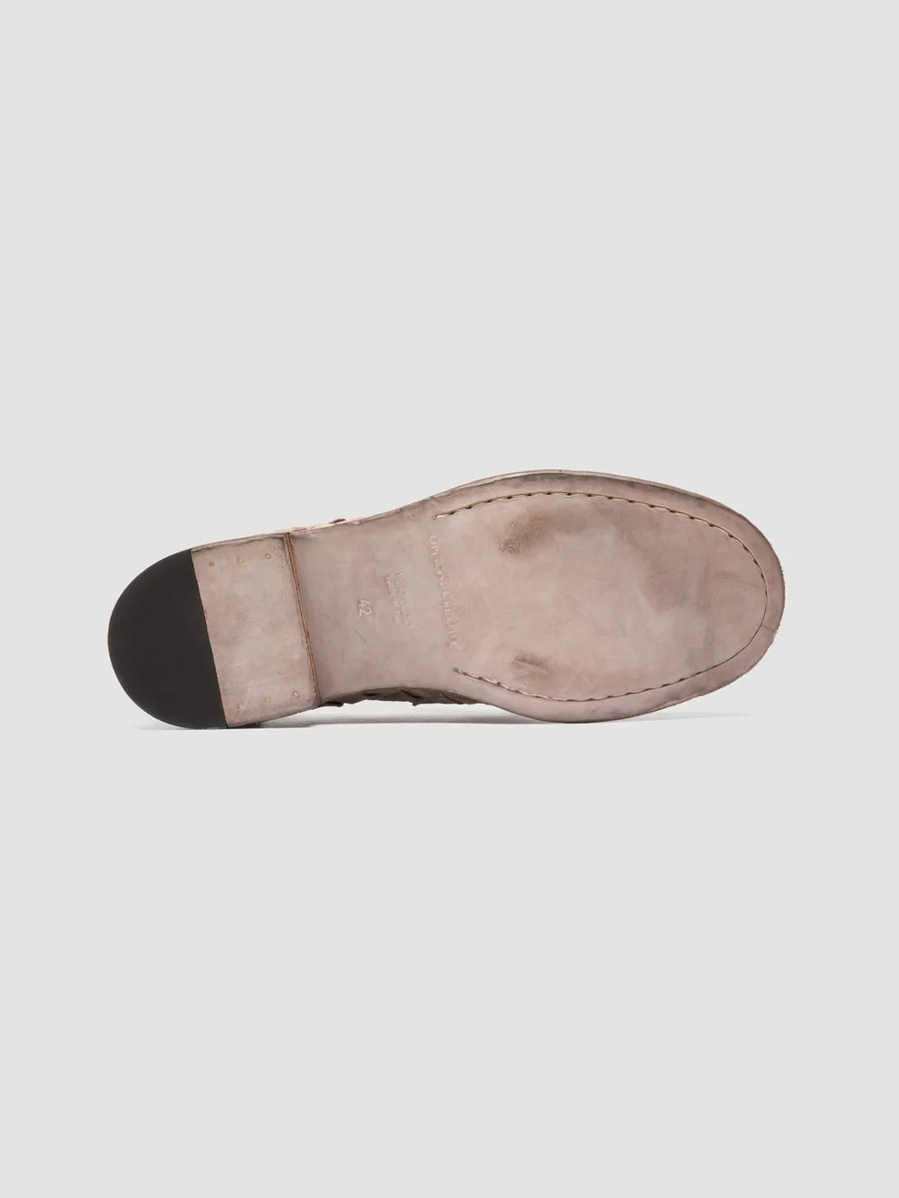 RUGGED 008 - Taupe Suede Penny Loafers - image 5,side view