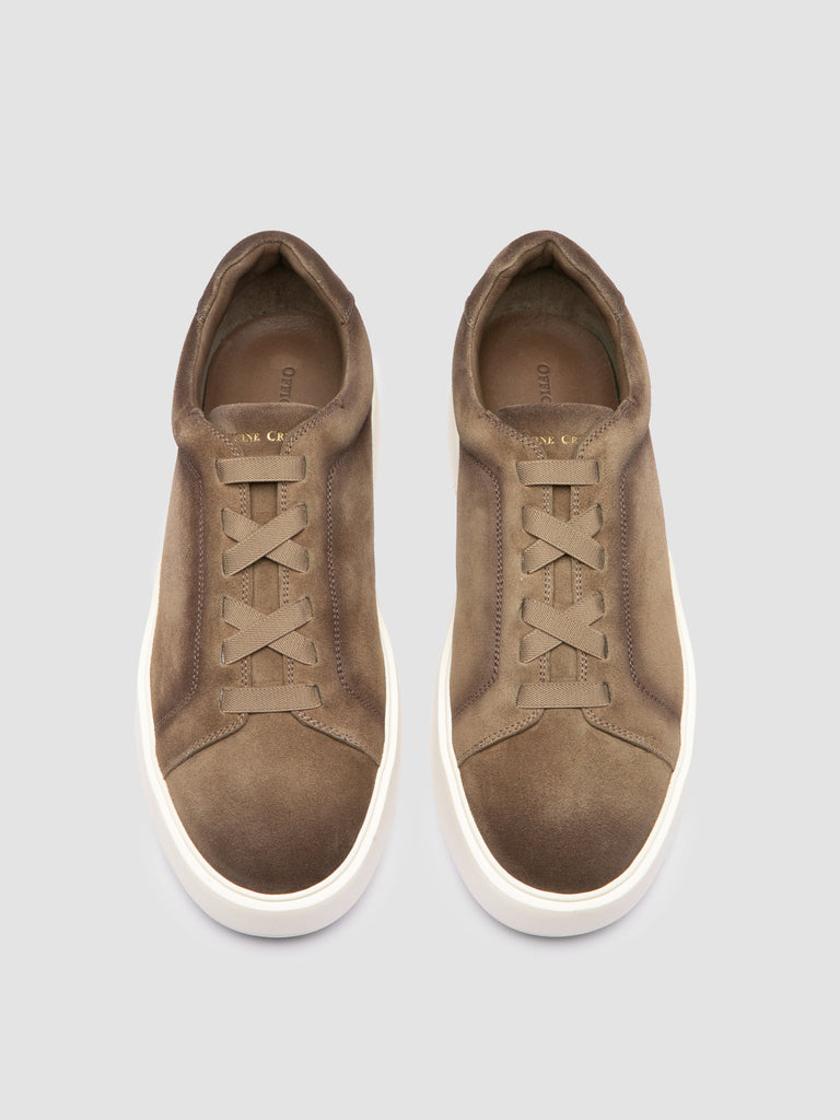 SLOUCH 001 - Taupe Suede Low Top Sneakers