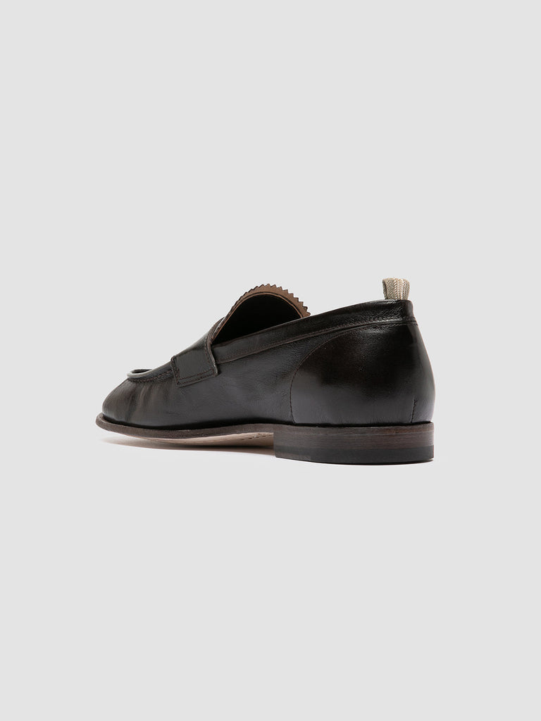 SOLITUDE 001 - Dark Brown Leather Penny Loafers