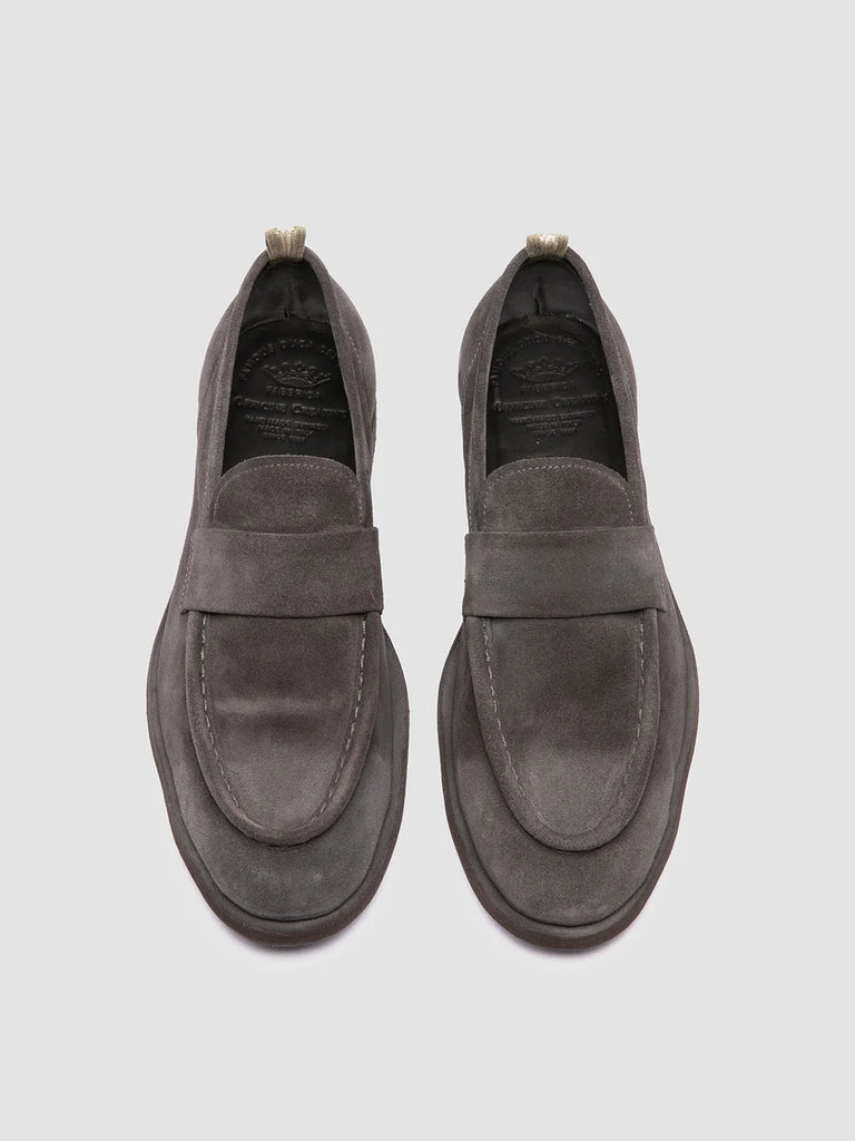 Men's Grey Suede Penny Loafers: SOUND 001 Officine Creative - 2