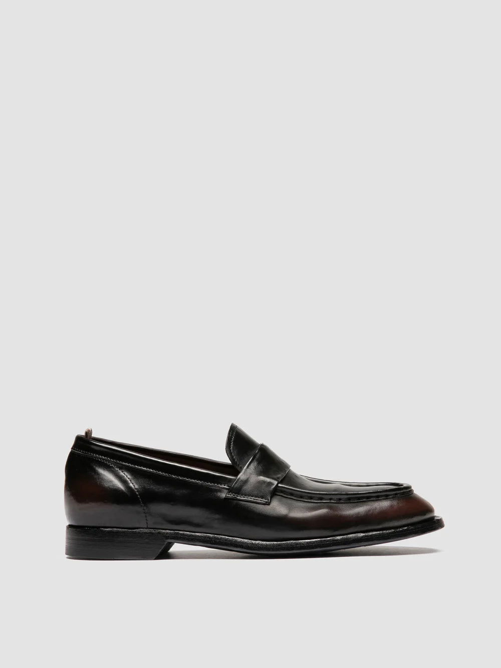 SOUND 001 - Brown Leather Penny Loafers - image 1,side view