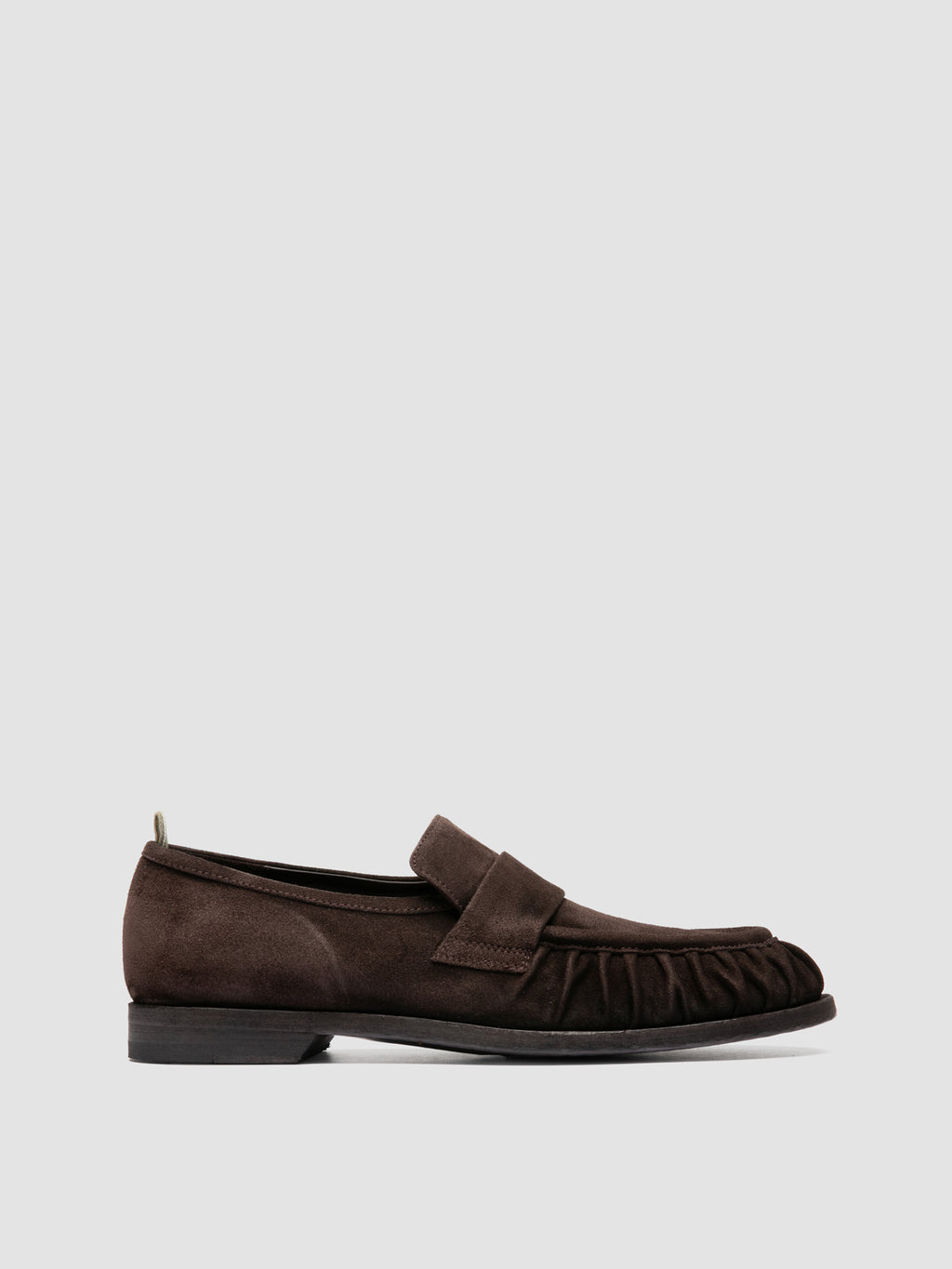 SOUND 008_W - Brown Suede Penny Loafers - image 1,side view
