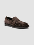 SOUND 008_W - Brown Suede Penny Loafers - thumb image 3,side view