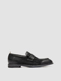 SOUND 010_W - Black Suede Penny Loafers - thumb image 1,side view