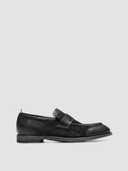 SOUND 010_W - Black Suede Penny Loafers