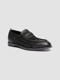 SOUND 010_W - Black Suede Penny Loafers - thumb image 3,side view