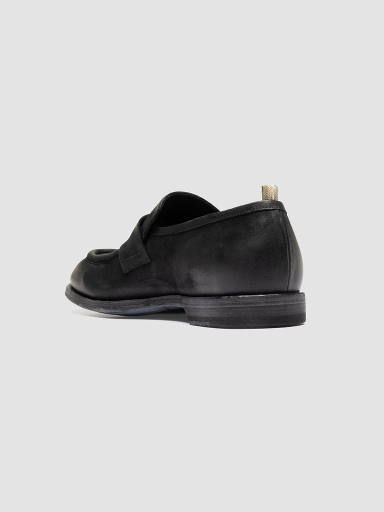 SOUND 010_W - Black Suede Penny Loafers