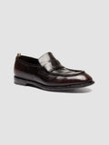 SOUND 010_W - Brown Leather Penny Loafers - thumb image 3,side view