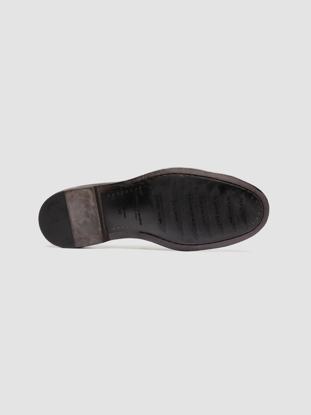 SOUND 010_W - Brown Leather Penny Loafers - image 5,side view