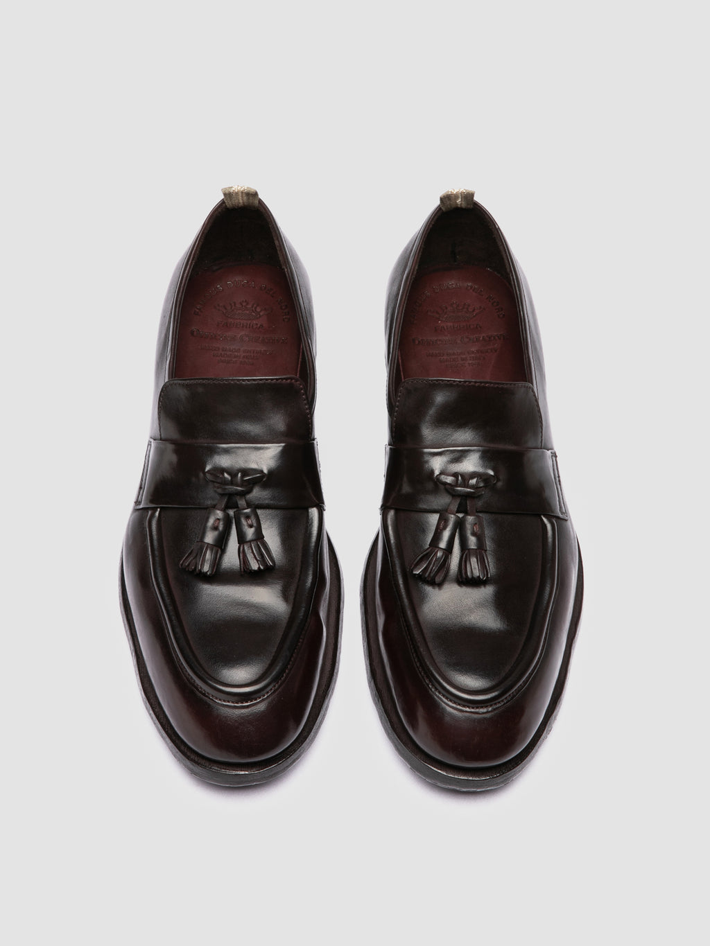 SOUND/011_W  - Brown Leather Tassel Loafers - image OCUSOUN011STRA3D671400 - 2