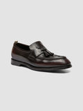SOUND/011_W  - Brown Leather Tassel Loafers - image OCUSOUN011STRA3D671400 - 3