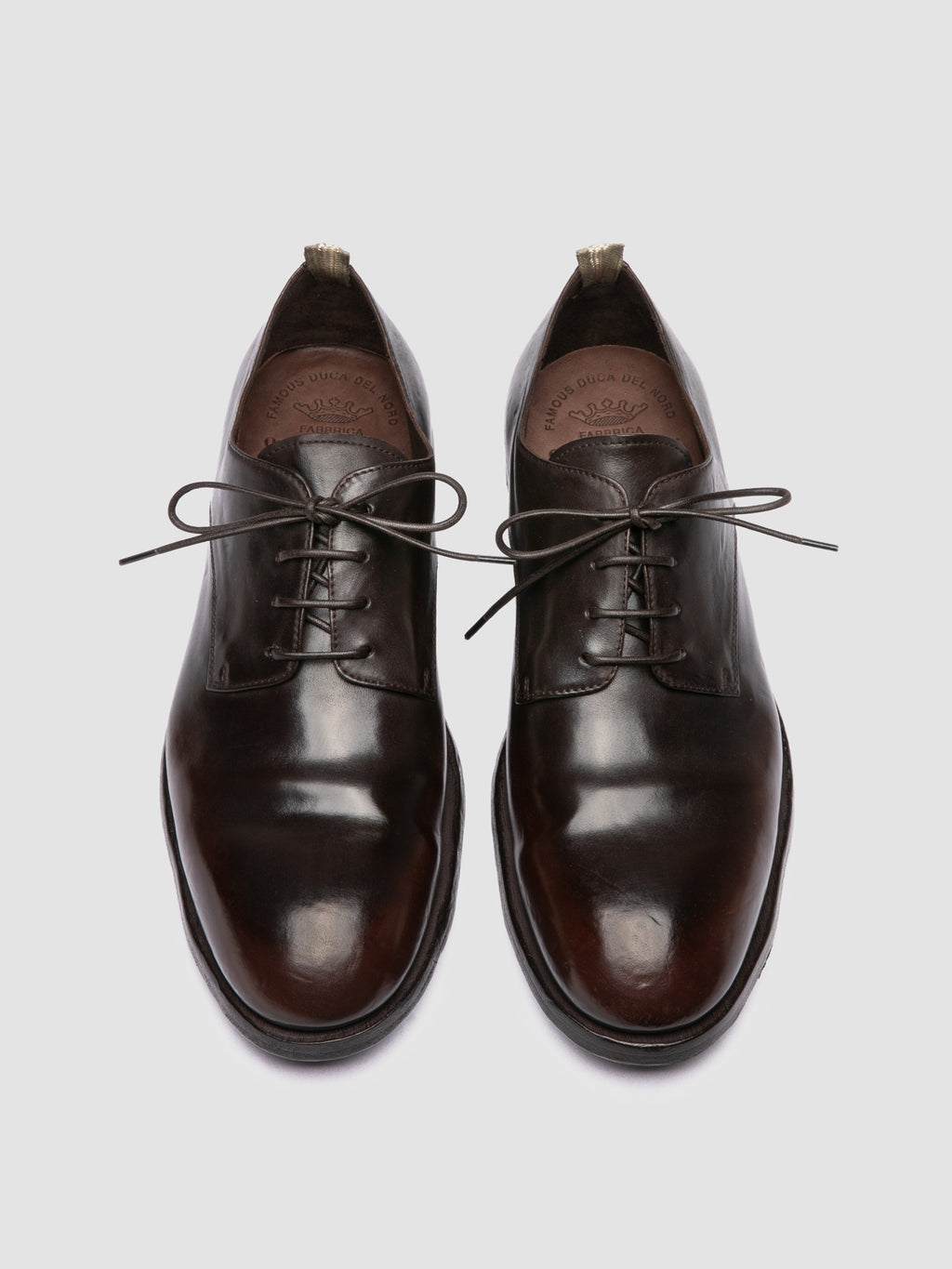 SOUND 012_W Brown Leather Derby Shoes - image 2,side view
