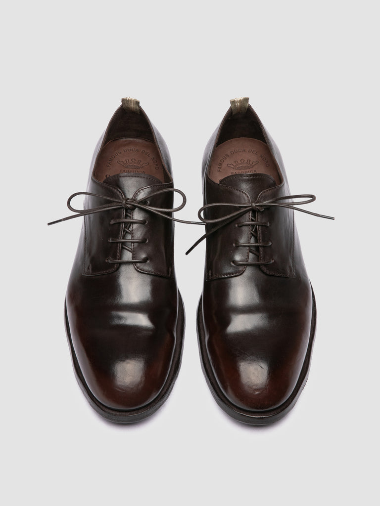 SOUND 012_W Brown Leather Derby Shoes