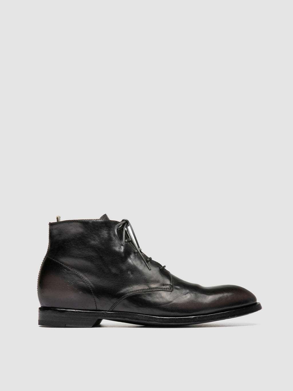SOUND 013_W - Black Leather Zip Boots - image 1,side view
