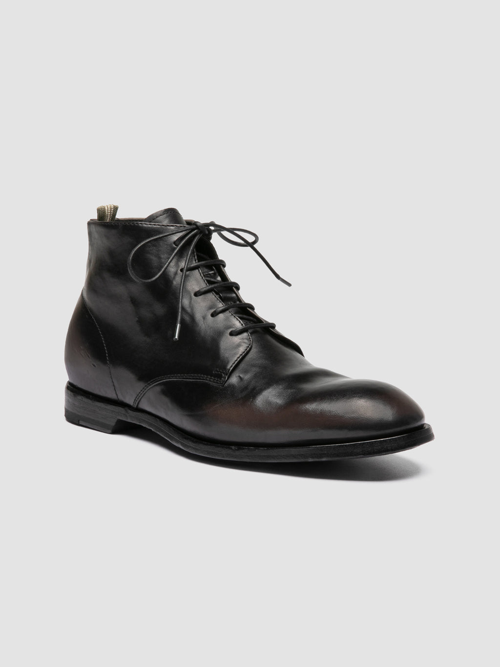 SOUND 013_W - Black Leather Zip Boots - image 3,side view