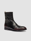 SOUND 015_W - Black Leather Zip Boots - thumb image 3,side view