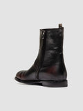 SOUND 015_W - Black Leather Zip Boots - thumb image 4,side view