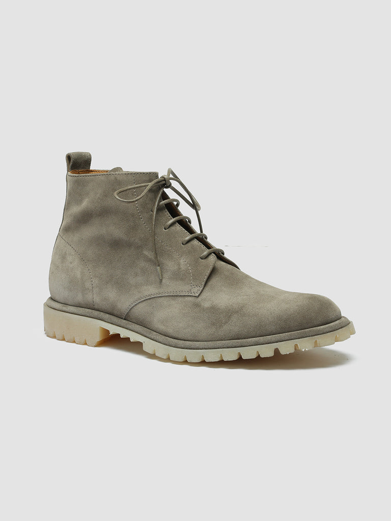 SPECTACULAR 002 - Taupe Suede Lace-Up Boots