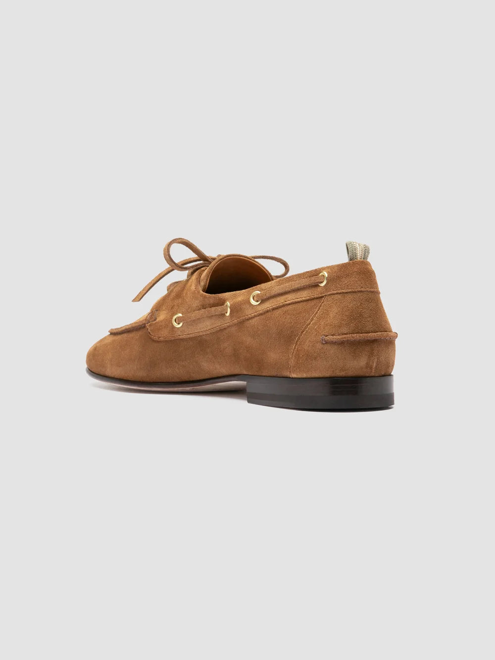 TWIST 001 - Brown Suede Penny Loafers - image 4,side view