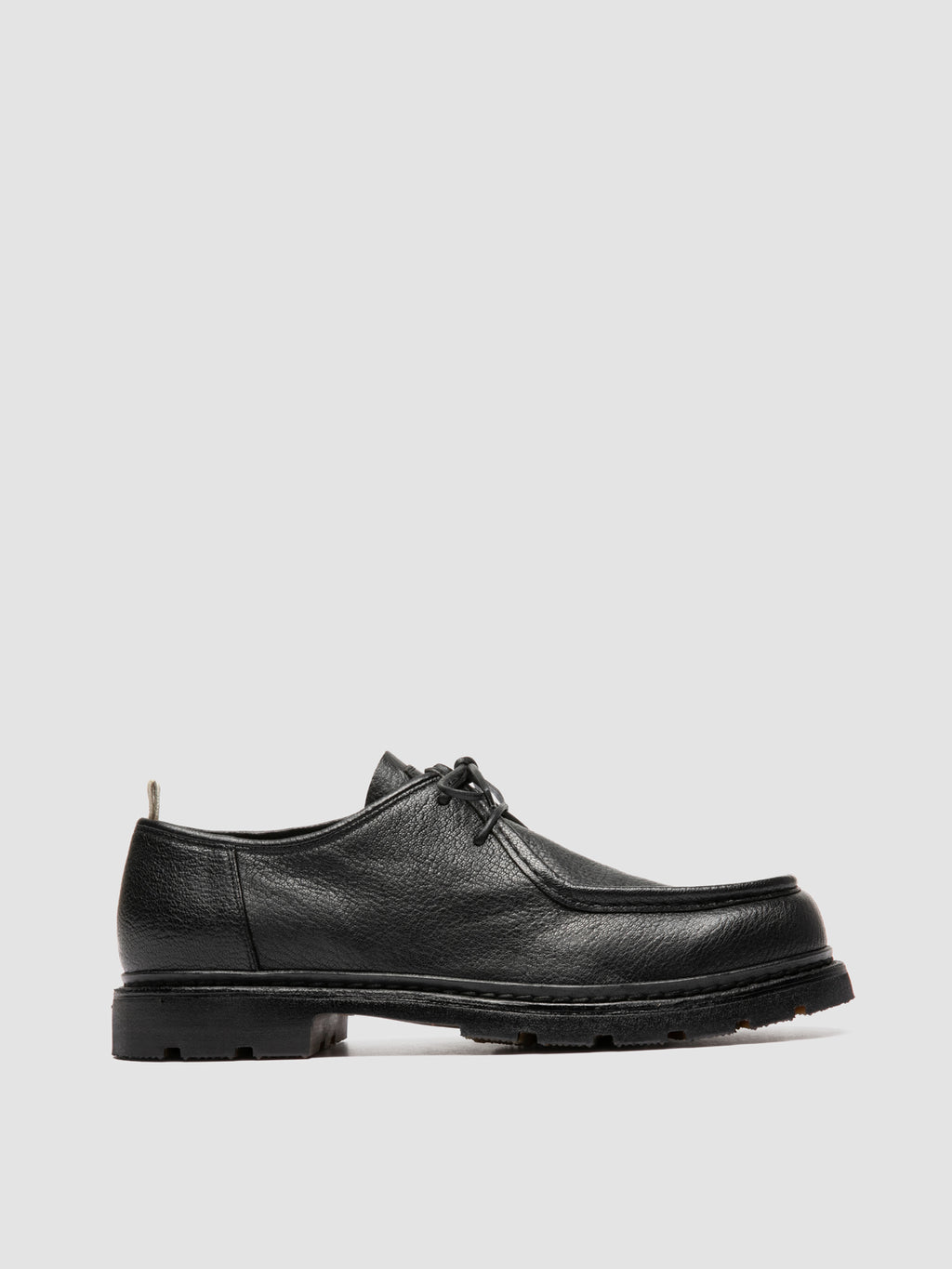 VOLCOV FLEXI 001 - Black Leather Derby Shoes - image 1,side view