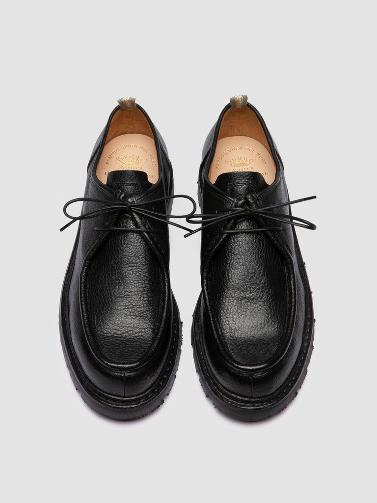 VOLCOV FLEXI 001 - Black Leather Derby Shoes