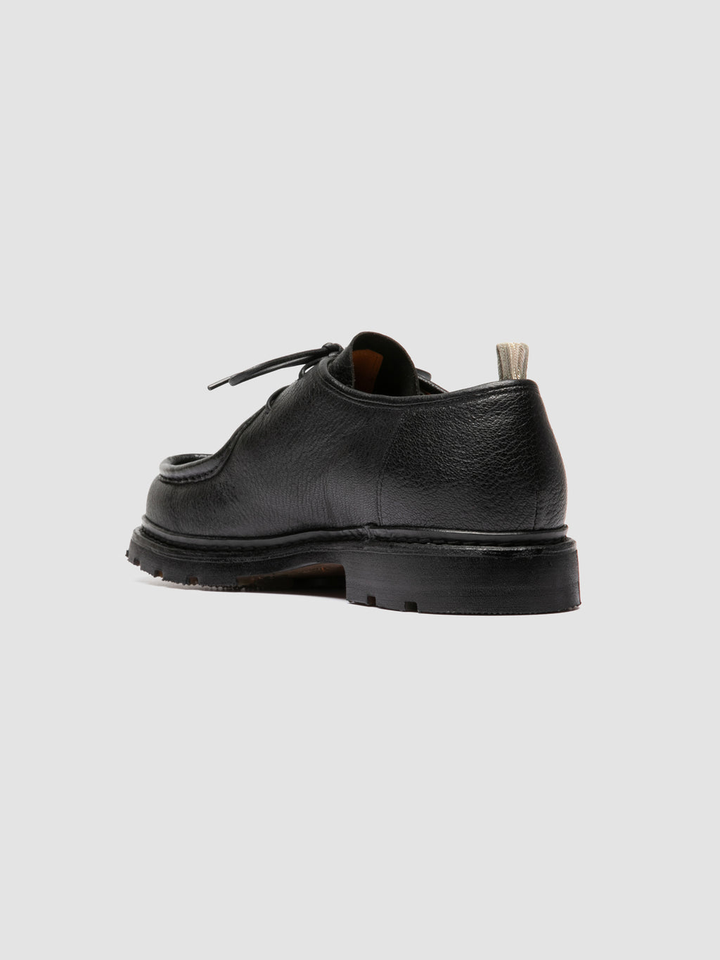 VOLCOV FLEXI 001 - Black Leather Derby Shoes - image 4,side view