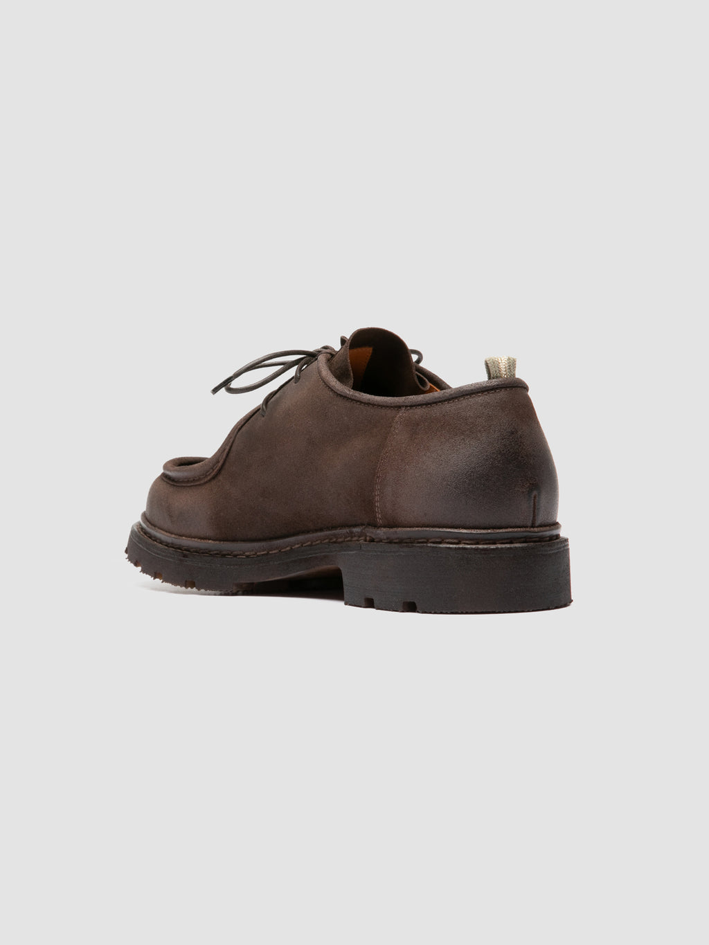 VOLCOV FLEXI 001 - Brown Suede Derby Shoes - image 4,side view