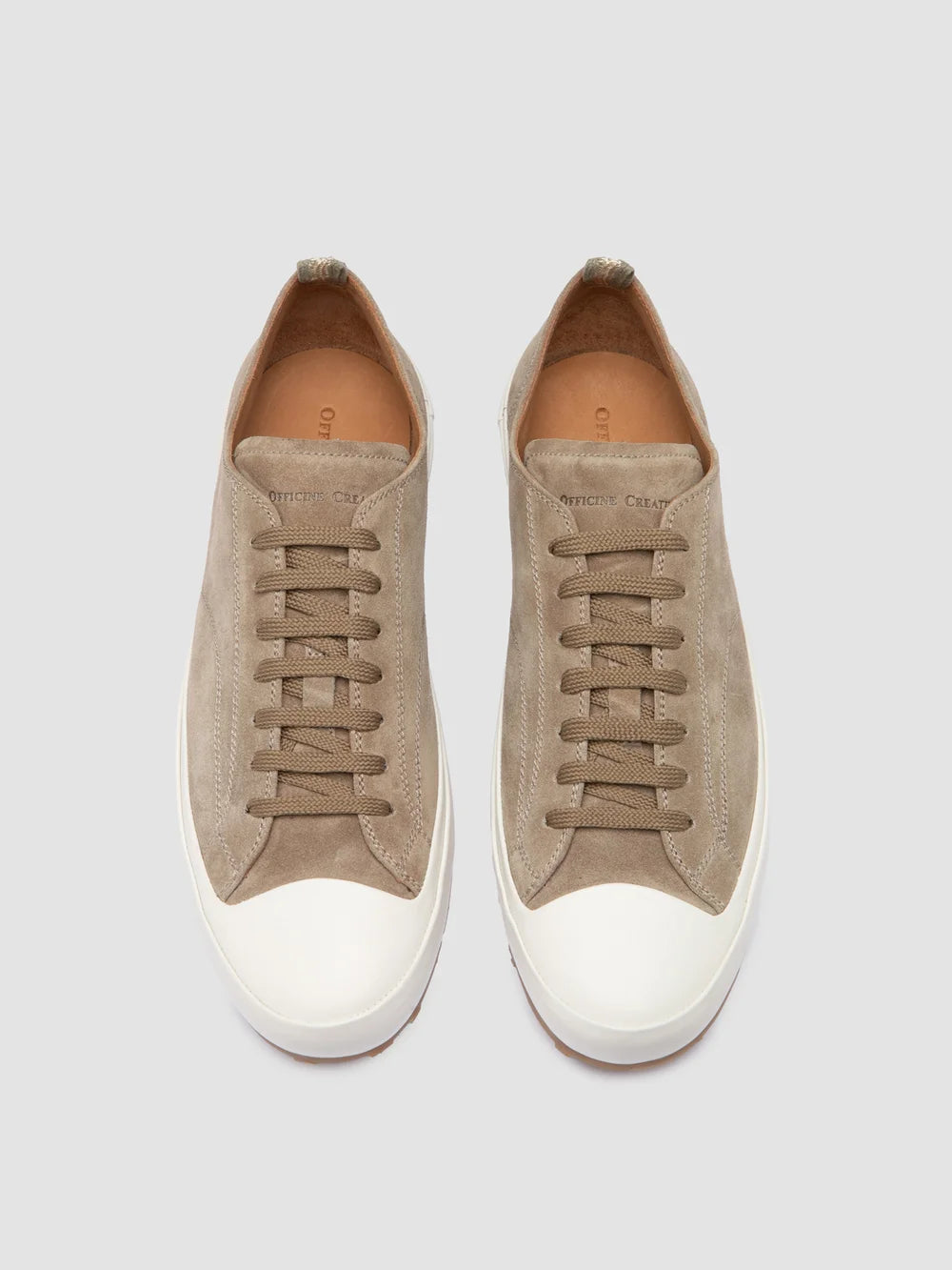 VULCAN 001 - Taupe Suede Low-Top Sneakers - image 2,side view